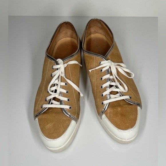 AQUATALIA Tan suede platform sneakers size 8 - Picture 2 of 10